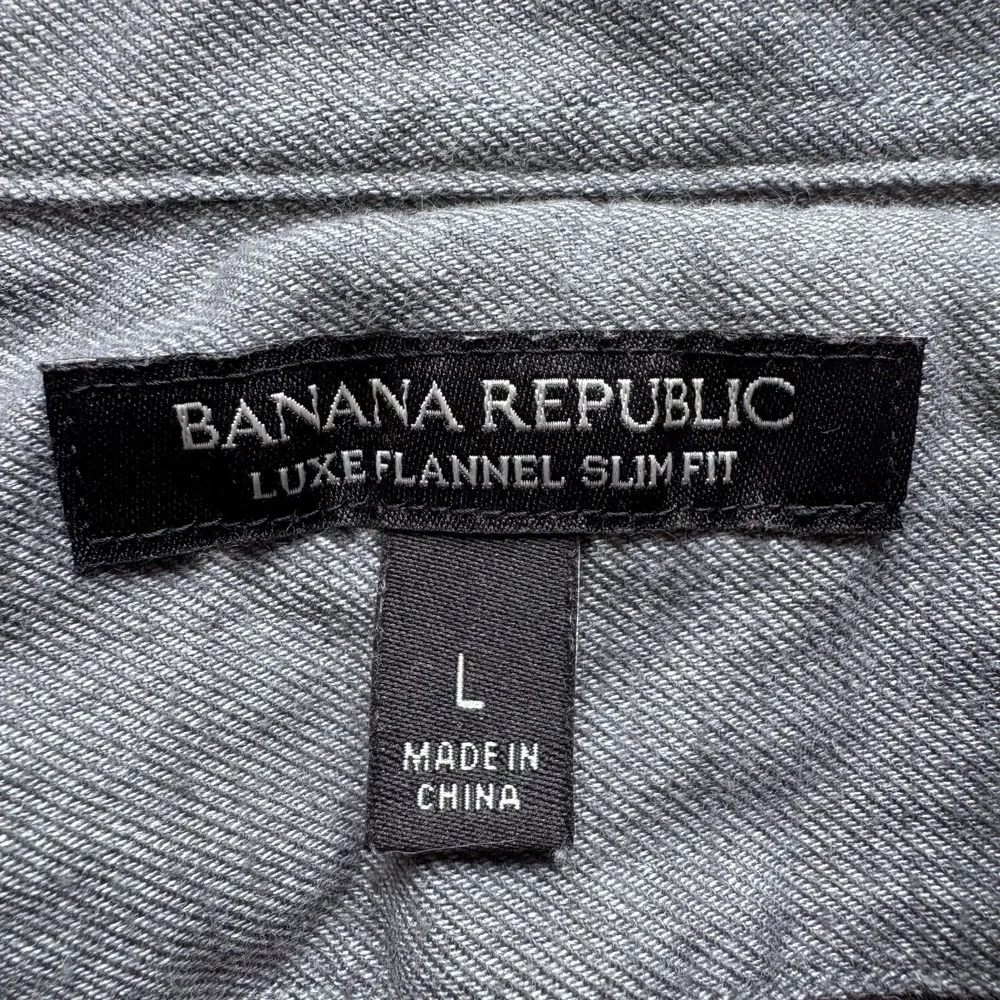 BANANA REPUBLIC Luxe Flannel Slim Fit Shirt Mens Large Red